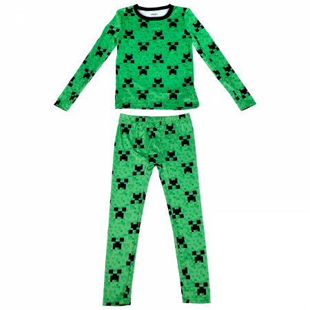 Minecraft Creeper Face Block Boys 2-Piece Pajama Set